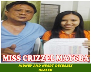 Miss Crizzel Maygba (Kidney and Heart Deases healed) Miss Crizzel Maygba (Kidney and Heart Deases healed)