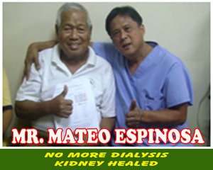 Mr. Mateo Espinosa (Kidney Healed) Mr. Mateo Espinosa (Kidney Healed)
