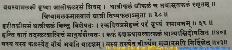 Ancient Verse about Emblica Officinalis Ancient Verse about Emblica Officinalis