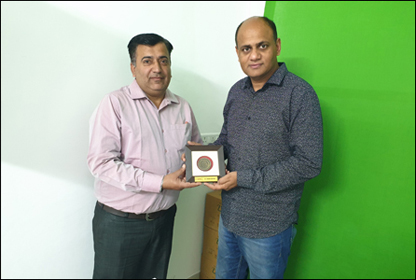 Awarded by AIMIL company as a hero of the society Awarded by AIMIL company as a hero of the society
