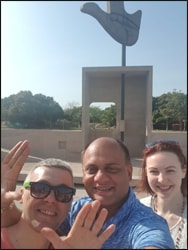 Dr. Vikram Chauhan (MD-Ayurveda) with Mr. Alexander and his wife Ms. Susan (Planet Ayurveda Products Distributor in Latvia)