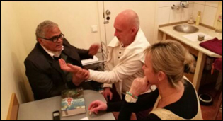 Dr. Madan Gulati during Pulse Diagnostic Experience Exchange with Sergey tao and Ayurveda Practitioner - Svetlana Nikitina (Planet Ayurveda Latvia Partners)