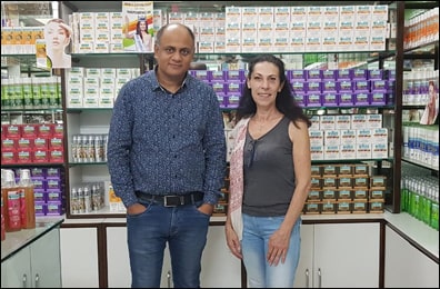 Dr. Vikram Chauhan (MD-Ayurveda) with Ms. Sylvie from France