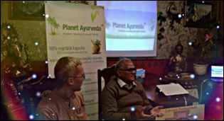 Dr. Madan Gulati Delivering lecture on Ayurveda in TAO Center, Riga, Latvia