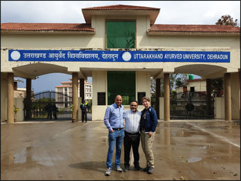 Dr. Vikram Chauhan (MD-Ayurveda) with Planet Ayurveda's Distributors from Slovakia and USA at Uttarakhand Ayurved University, Dehradun Dr. Vikram Chauhan (MD-Ayurveda) with Planet Ayurveda's Distributors from Slovakia and USA at Uttarakhand Ayurved University, Dehradun