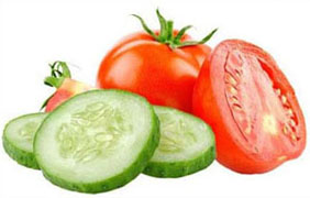 Tomatoes and Cucumber Face Pack