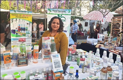 Dr. Meenakshi Chauhan at Planet Ayurveda Stall During Vanity Fair Expo, Punjab