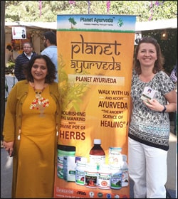 Dr. Meenakshi Chauhan with Ms. Viera Spackova (Slovakian Distributor) during Vanity Fair Expo, Punjab