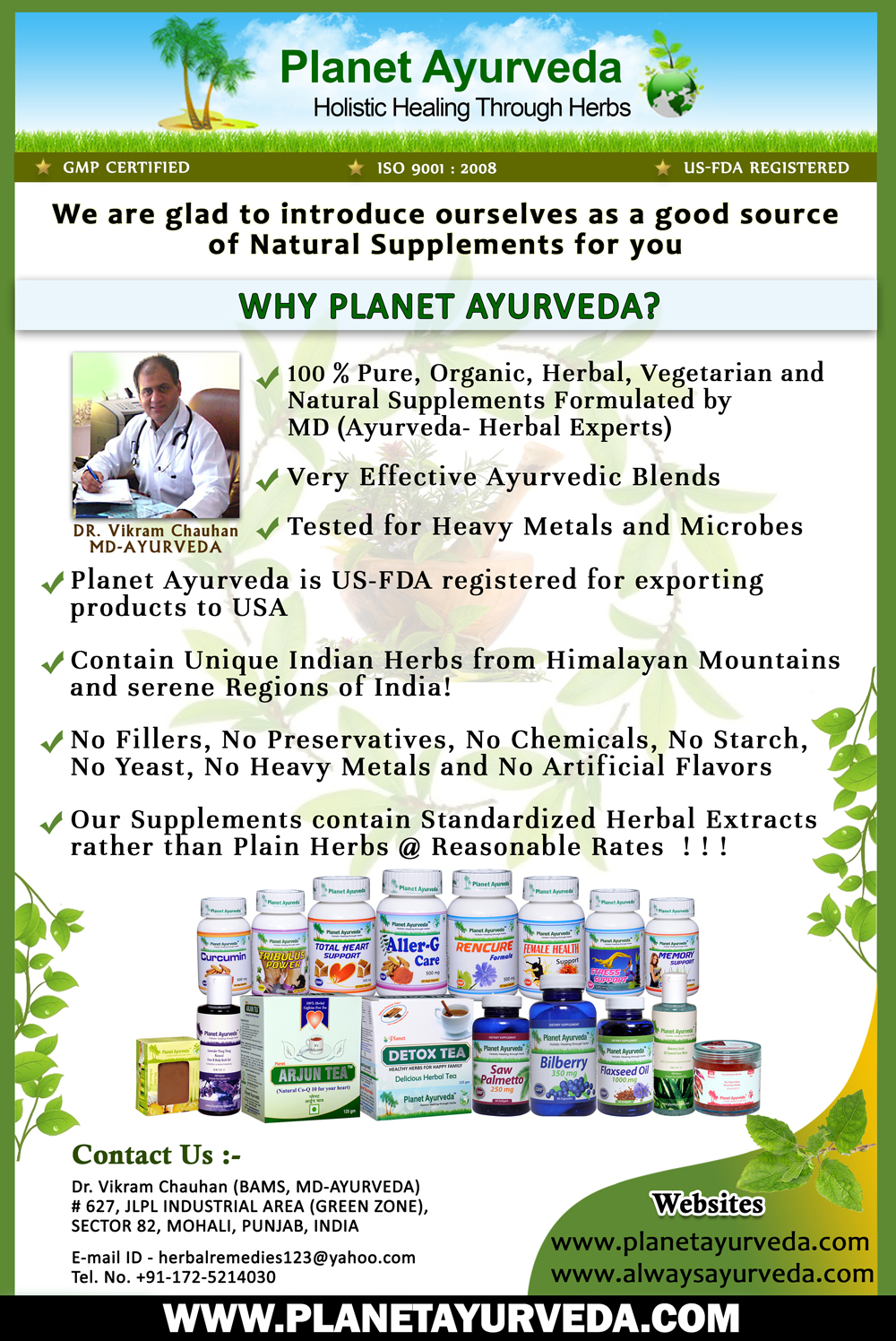 Why Planet Ayurveda Products?