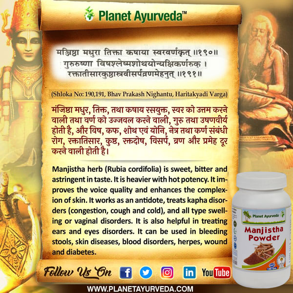 Classical Reference of Manjishtha Classical Reference of Manjishtha
