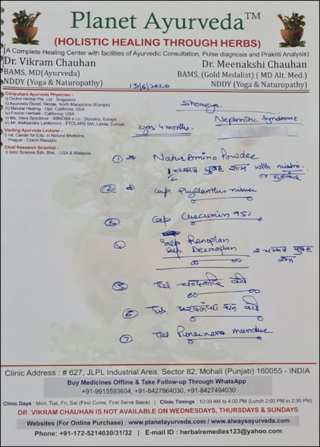 Shaurya's Prescription, Nephrotic Syndrome
