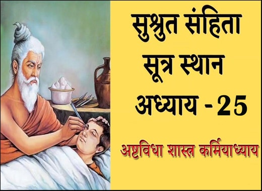 Ashtavidha Shastra Karmiyadhyaya, 25th Chapter of Sushruta Samhita, Sushruta Samhita, Ayurvedic Book, Sushruta Samhita Sutrasthana, Maharshi Sushruta, Classical Book, Classical Ayurvedic Medicines