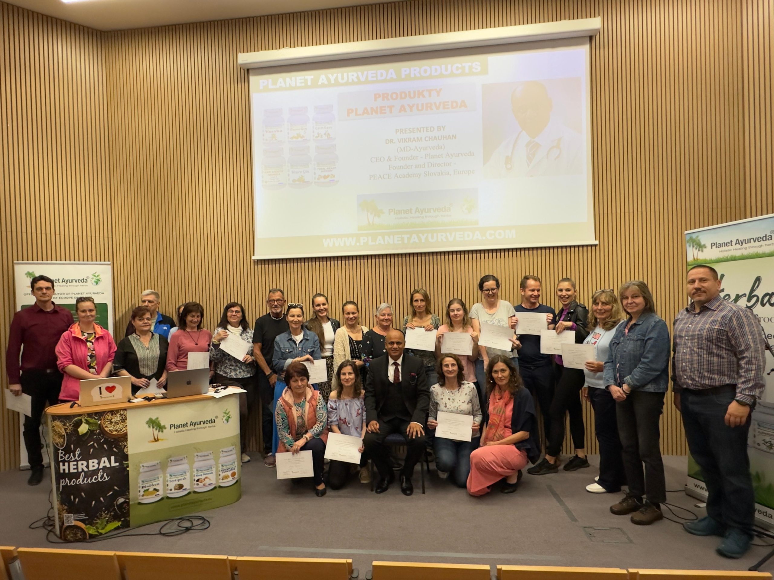Dr. Vikram Chauhan's Seminar on Ayurveda in Prague, Czech Republic, Europe