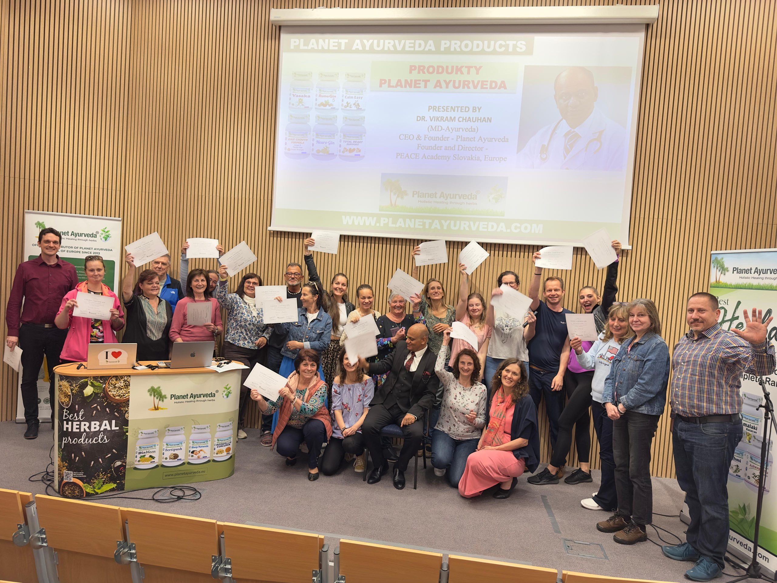 Dr. Vikram Chauhan's Seminar on Ayurveda in Prague, Czech Republic, Europe