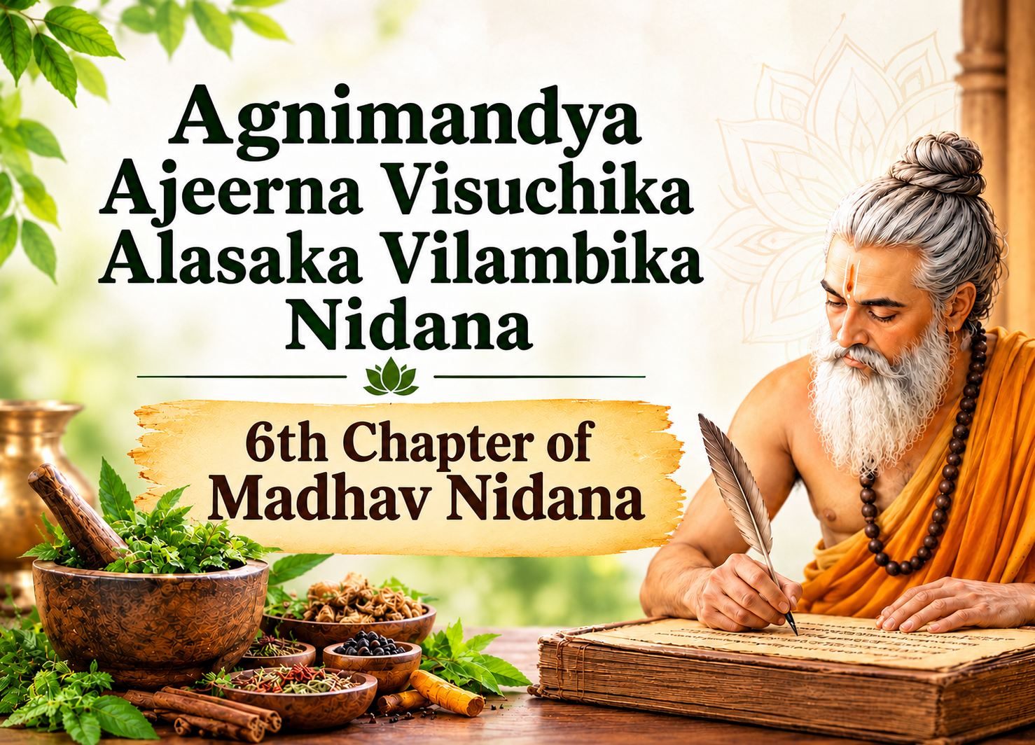 Agnimandya Ajeerna Visuchika Alasaka Vilambika Nidana – 6th Chapter of Madhav Nidana