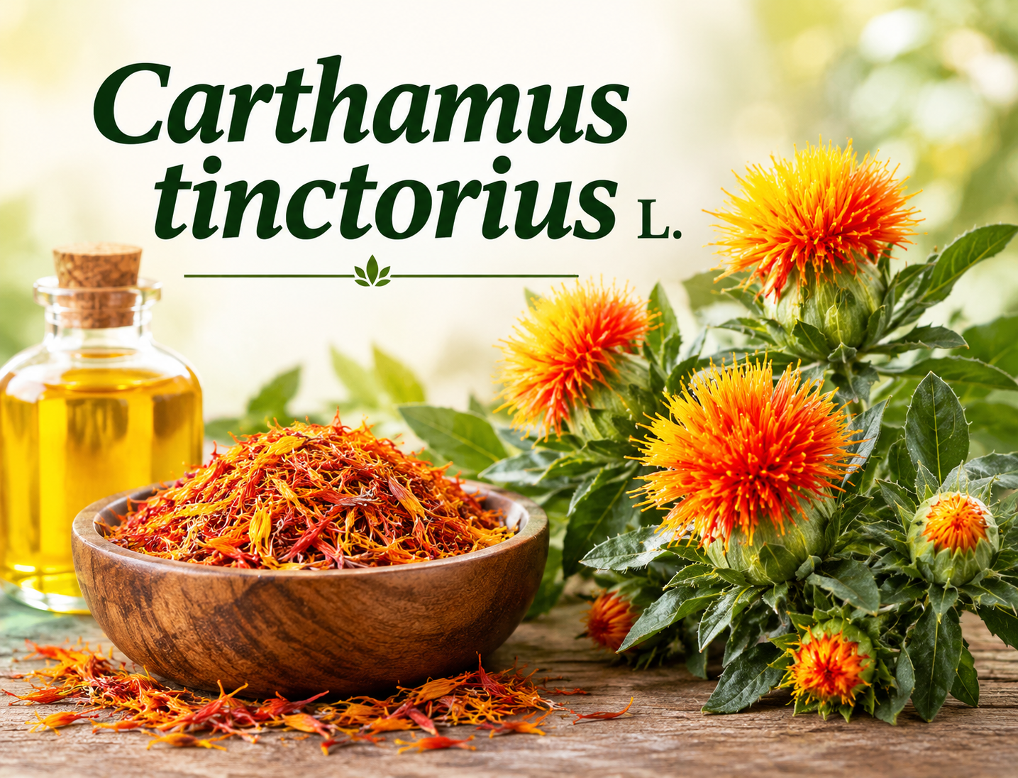 Carthamus tinctorius L. / Safflower / Kusum / Bastard Saffron