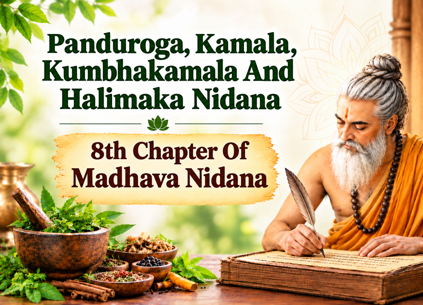 Panduroga, Kamala, Kumbhakamala And Halimaka Nidana – 8th Chapter Of Madhava Nidana